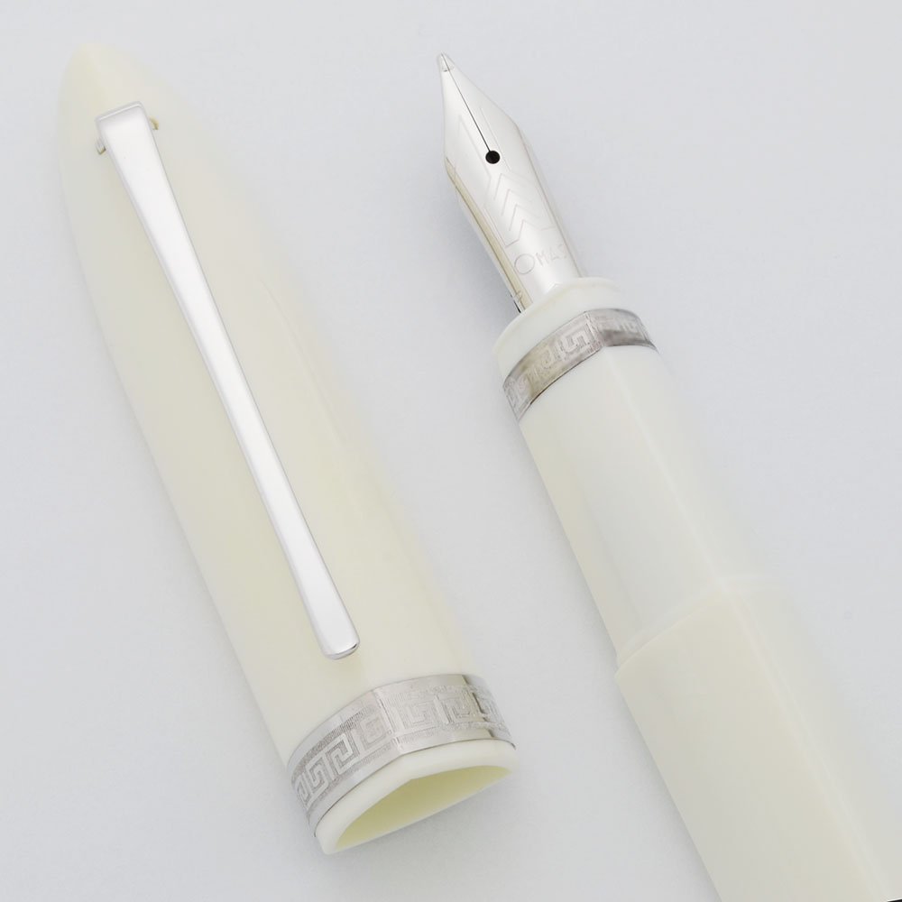 Omas 360 Mezzo Fountain Pen - Iceberg White with Rhodium 